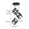 INLIGHT TRIFOTO FOTISTIKO OROFIS KuBOS METALLIKO MAuRO ROZETA E27 4400-3